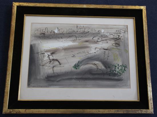 § John Piper (1903-1992) Brignonan - Plage du Phare 14 x 20.25in.